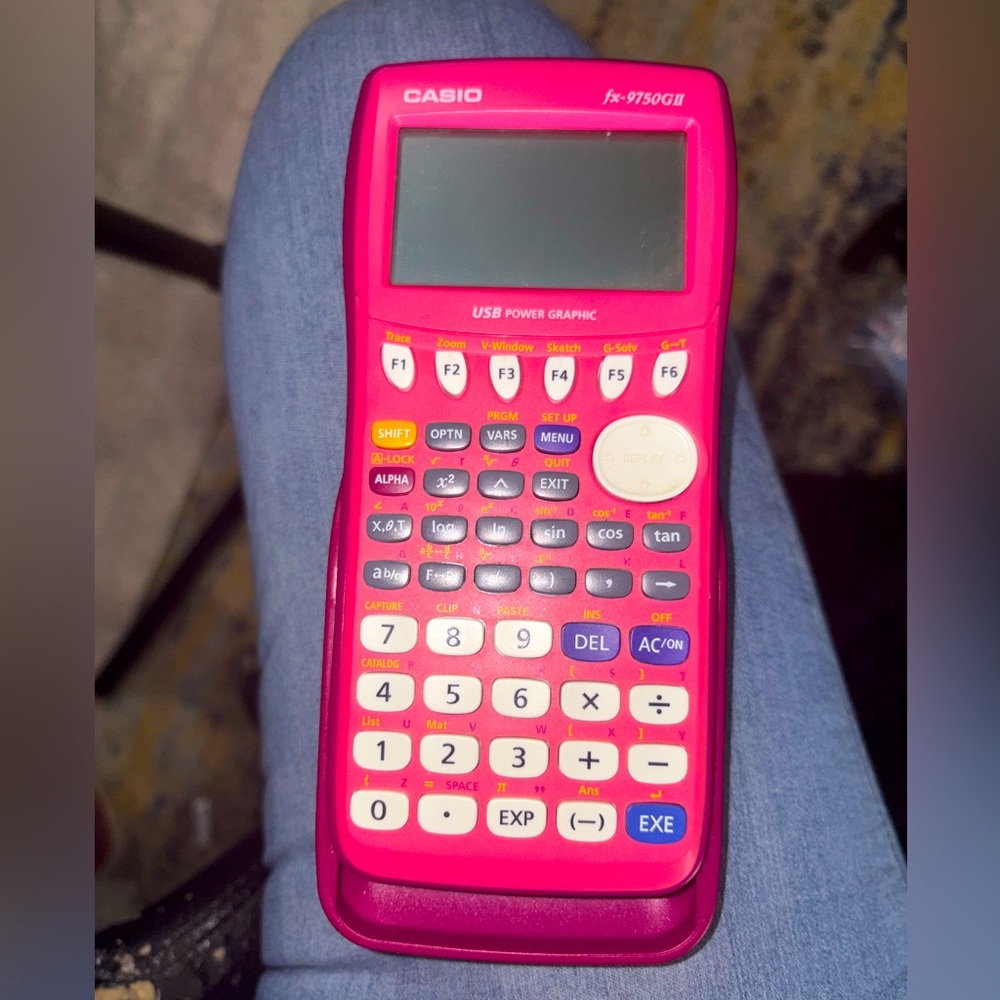 Casio Fx-9650GII Scientific Graphing Calculator - pink and purple